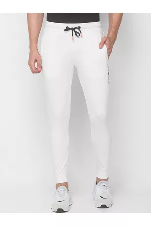 SPYKAR Men White Joggers Trousers