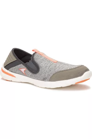 POWER Women Grey Textile Walking Non-Marking Shoes