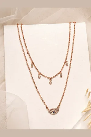 Joker & Witch Gold-Toned Spy Evil Eye Layered Necklace