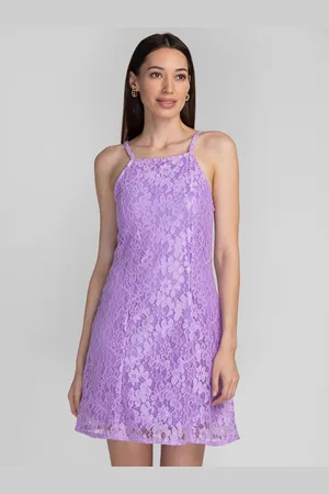 Globus Women Lavender Lace A-Line Dress
