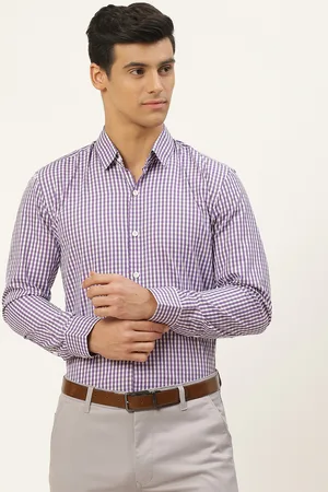 Men's Cotton Purple Formal Classic Shirt - Sojanya  Shirt outfit men,  Purple shirt outfits, Business casual men