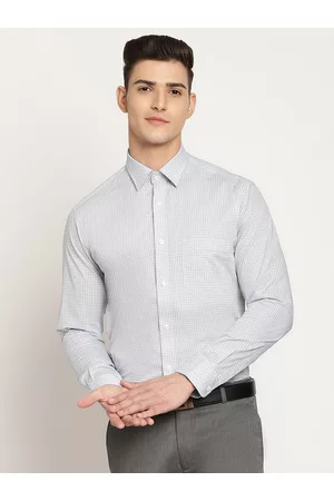 CANTABIL Men Blue Striped Formal Shirt