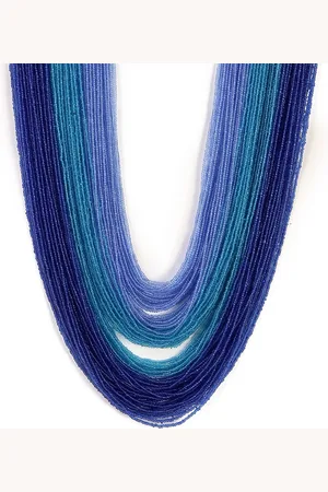 Bamboo Tree Jewels Blue Necklace