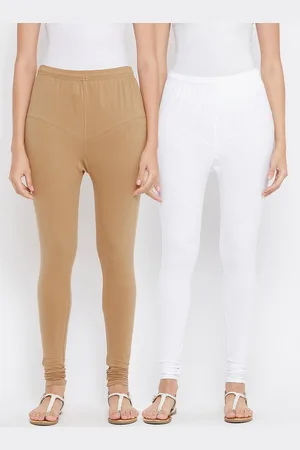 Tulsattva Women Pack Of 2 Solid Churidar-Length Leggings