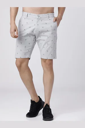 Highlander Men Grey Printed Slim Fit Chino Shorts