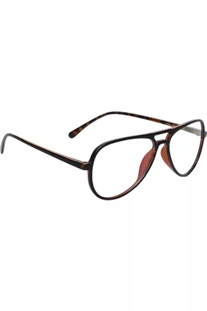 Peter Jones Eyewear Unisex Black Full Rim Aviator Anti Glare Computer Glasses