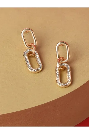 Accessorize London Women Harvest Pave Chain Drop Earring