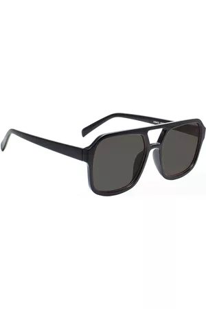 Peter Jones Eyewear Unisex Black Lens & Black UV Protected Oversized Sunglasses 98062B