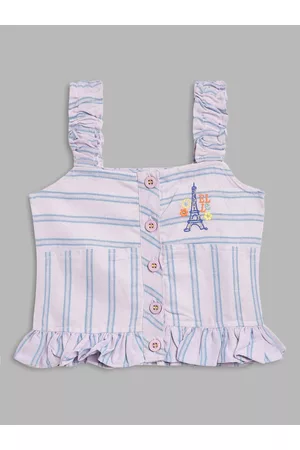 Elle Purple Striped Top