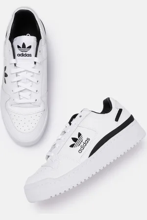 adidas Women White Solid Forum Bold Sneakers with Perforation Detail