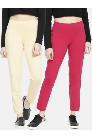 Buy Dollar Women's Missy Pack of 1 Cotton Slim Fit Light Pink