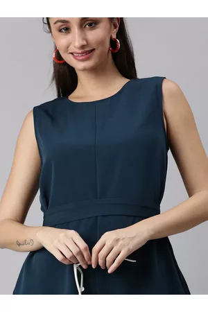 SHOWOFF Women Teal Jumpsuit