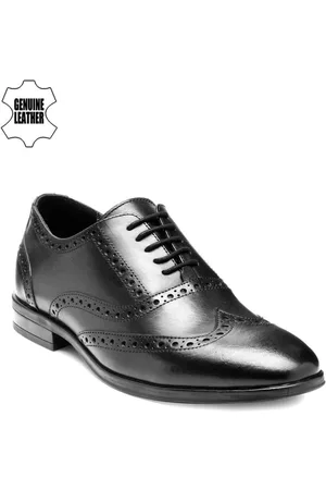 Teakwood Leathers Men Black Leather Formal Shoes