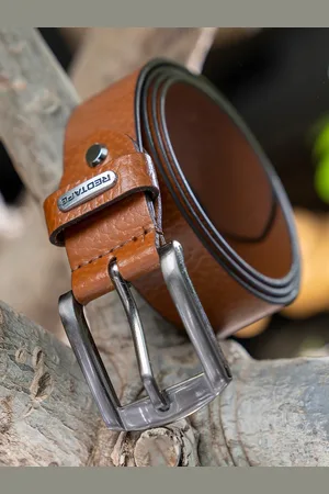 Red Tape Men Tan Textured Leather Belt