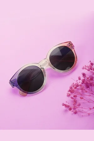 Carlton London Girls Blue Lens & Purple Round Sunglasses