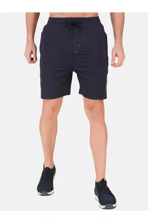 FITINC Men Navy Blue Slim Fit Training or Gym Antimicrobial Technology Shorts
