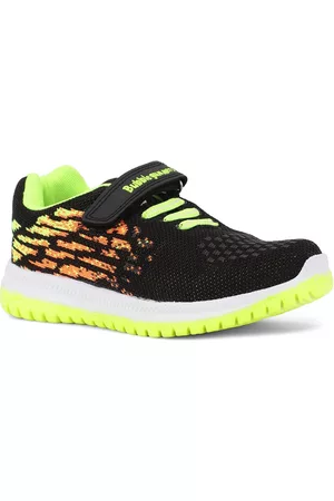 Bubblegummers Boys Black Woven Design Sneakers