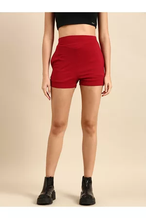 ATHENA Women Maroon Shorts