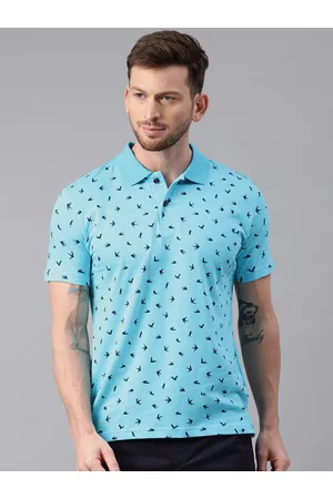Kryptic Men Printed Pure Cotton Polo T-shirt