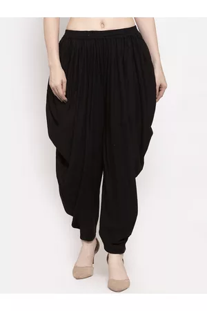 Clora Creation Women Black Solid Dhoti Salwar