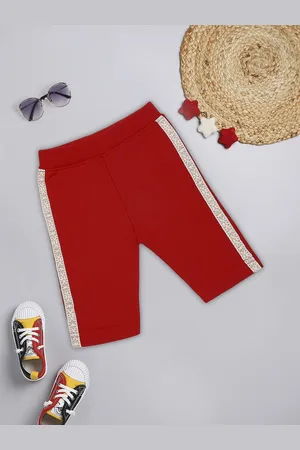 MeeMee Infant Girls Red Solid Track Pants
