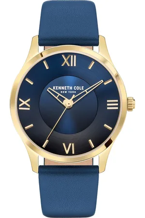 Kenneth Cole Women Blue Dial & Leather Straps Analogue Watch