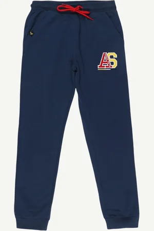 Alan Jones Kids Boys Blue Solid Joggers