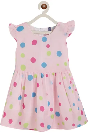 Kids On Board Girls Pink Printed A-Line Dress