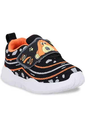 NEOBABY Unisex Kids Black Woven Design Sneakers