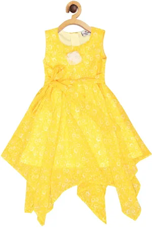 Creative Yellow Floral Dress