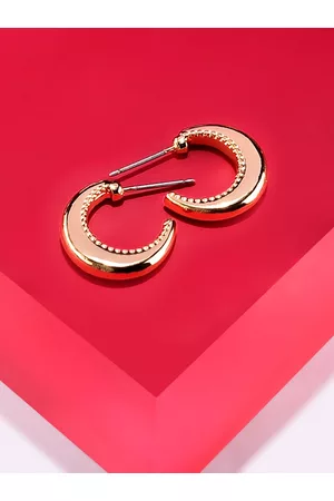 Ami Gold-Toned Circular Half Hoop Earrings