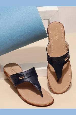 Liberty Women Blue Solid Thong Flip-Flops