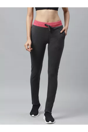 Cayman Women Charcoal Grey Solid Track Pants