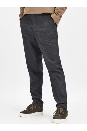 SELECTED Men Grey Slim Fit Chinos Trouser