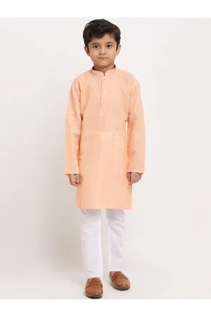 Kraft Boys Peach-Coloured Kurta
