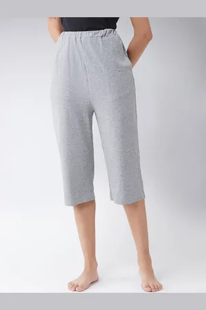 Miss Chase Women Grey Solid Regular Fit Capris