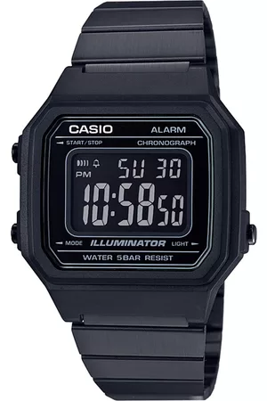 Casio Vintage B650WB-1BDF Black Digital Dial Black Stainless Steel Band D199