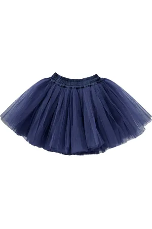 A.T.U.N. Girls Navy Blue Solid Flared Mini Tutu Skirt