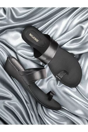 Metro Black Wedge Sandals
