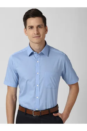 Peter England Men Blue Formal Shirt
