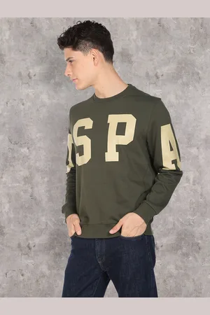 Ralph Lauren Men Green Printed Pure Cotton Sweatshirt