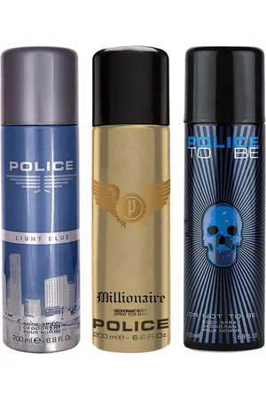 Police Men Set of 3 Deodorants - Light Blue + Millionaire + To Be Or Not To Be- 200ml each