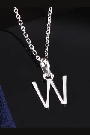 Tistabene Women Silver-Toned Rhodium Plated W-Shaped Pendant