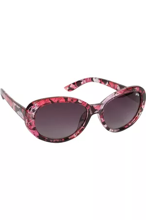 Lee Cooper Women Sunglasses - Women Grey Lens & Purple Butterfly Sunglasses with Polarised Lens