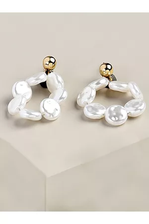 Ami Gold-Toned Contemporary Drop Earrings