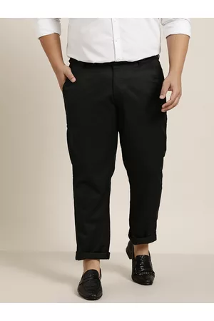 SOJANYA Men Black Smart Trousers