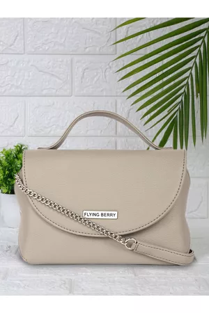 FLYING BERRY Grey Solid Sling Bag