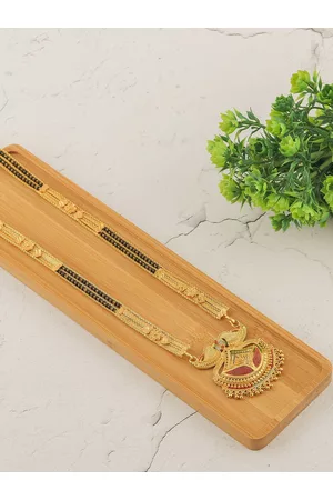 Brandsoon Women Black Gold-PlatedMangalsutra