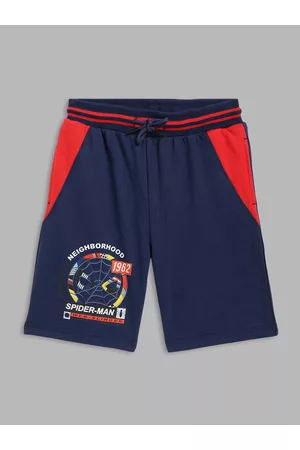Blue Giraffe Boys Multicoloured Spider-Man Printed Shorts