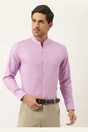 SOJANYA Men Purple Semi Fit Formal Shirt